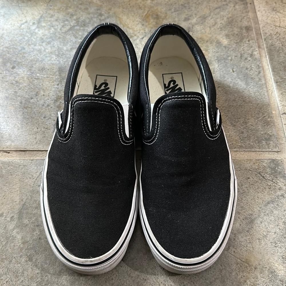 Vans Classic Slip-On Black Core Classic W8/M6.5 Pre-owned